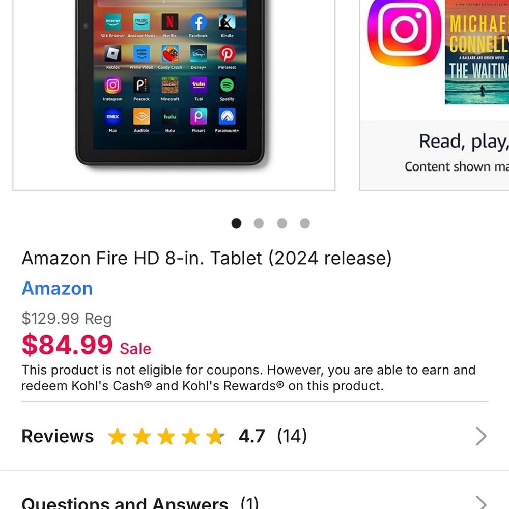 Amazon Fire Tablet - Black - Picture 3 of 3